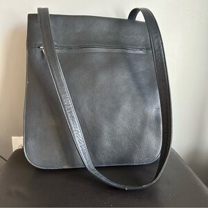 Le Donne Black Leather Convertible Backpack & Shoulder Bag